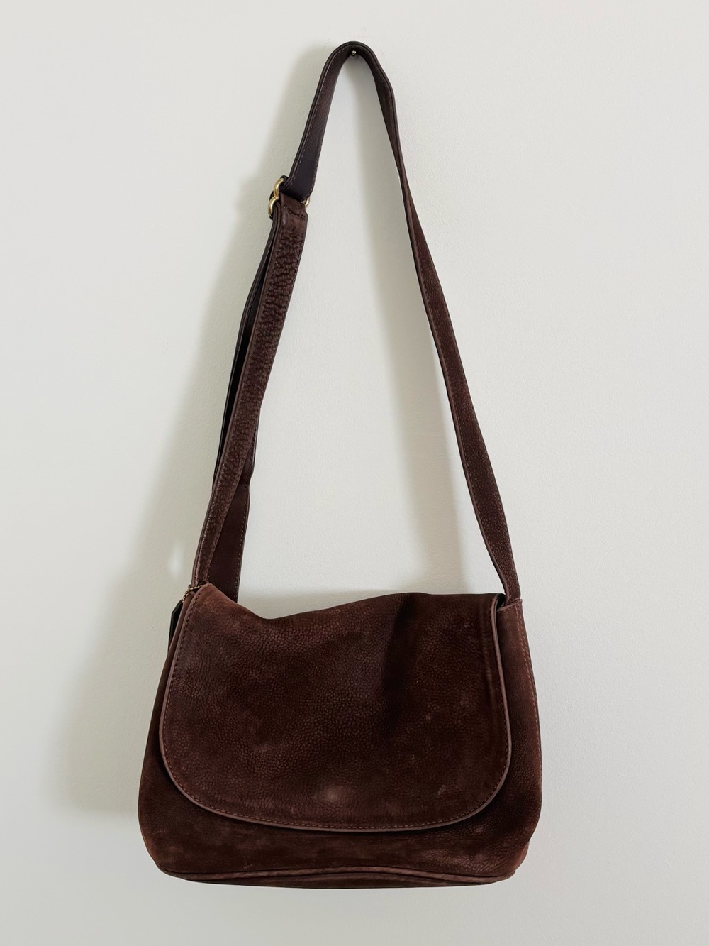 Vintage Coach Sonoma Flap Shoulder Crossbody Bag in Dark Brown